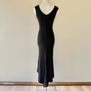 Bebe Vintage Y2K Black Sparkle Sleeveless Hi-Low Dress